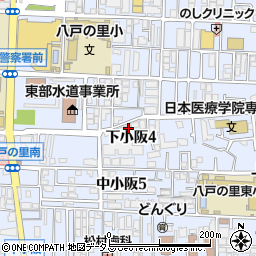 大阪府東大阪市下小阪4丁目7-6周辺の地図