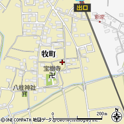 三重県津市牧町周辺の地図