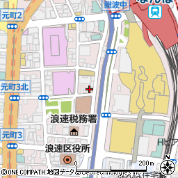 ファミリーマート難波中南店周辺の地図