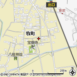 三重県津市牧町周辺の地図