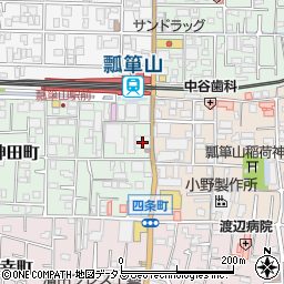 ドコモショップ　瓢箪山店周辺の地図
