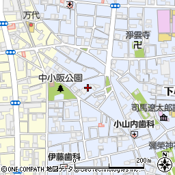 大阪府東大阪市下小阪1丁目17周辺の地図
