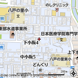 大阪府東大阪市下小阪4丁目9-3周辺の地図
