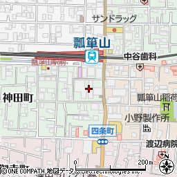 東大阪市立　瓢箪山駅前自転車駐車場周辺の地図