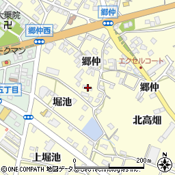 愛知県田原市神戸町郷仲75周辺の地図