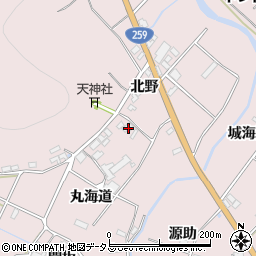 愛知県田原市野田町丸海道65周辺の地図