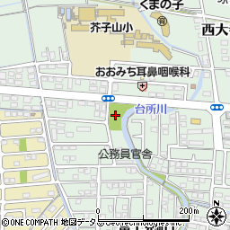 西大寺松崎公園周辺の地図