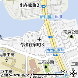 兵庫県神戸市兵庫区今出在家町周辺の地図