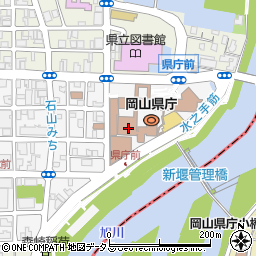 岡山県庁総務部　税務課直税班周辺の地図