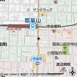 おたからや　瓢箪山駅前店周辺の地図