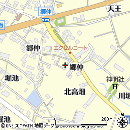 愛知県田原市神戸町郷仲111周辺の地図