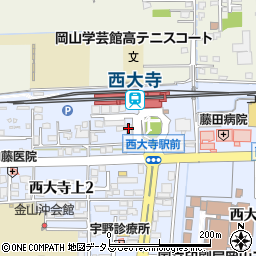 トヨタレンタリース岡山西大寺駅前店周辺の地図