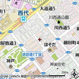 〒653-0842 兵庫県神戸市長田区水笠通の地図