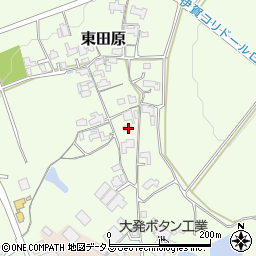 三重県名張市東田原2157周辺の地図