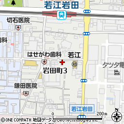 東大阪岩田郵便局周辺の地図