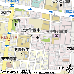 大阪府大阪市天王寺区上之宮町5-4周辺の地図