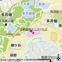 兵庫県神戸市須磨区多井畑若林周辺の地図