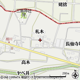 愛知県田原市相川町（札木）周辺の地図