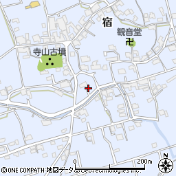 岡山県総社市宿587-1周辺の地図