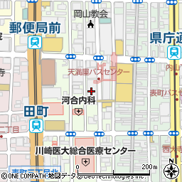 天満屋岡山店第１駐車場周辺の地図