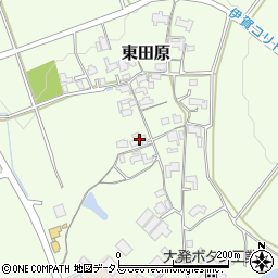 三重県名張市東田原2150周辺の地図