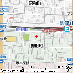 東大阪神田テラスハウス周辺の地図