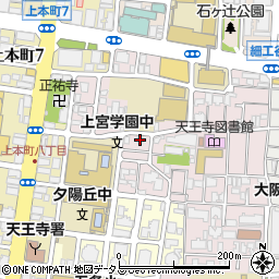 大阪府大阪市天王寺区上之宮町5-12周辺の地図