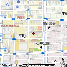 岡山県岡山市北区幸町5-4周辺の地図