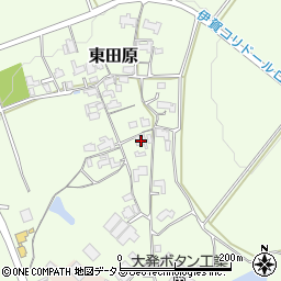 三重県名張市東田原2155-1周辺の地図