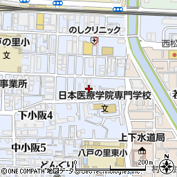アルベージュ八戸ノ里２番館周辺の地図
