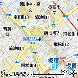 韓館マート　板宿店周辺の地図