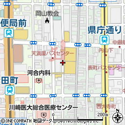 岡山市北区天満屋地下街市民サービスコーナー周辺の地図