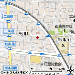 〒577-0843 大阪府東大阪市荒川の地図
