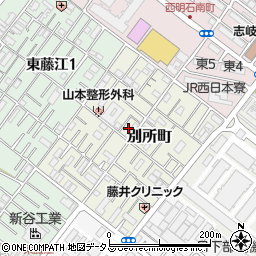 兵庫県明石市別所町周辺の地図
