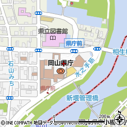 岡山県庁周辺の地図