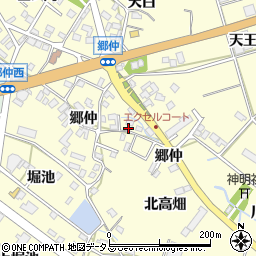 愛知県田原市神戸町郷仲116周辺の地図