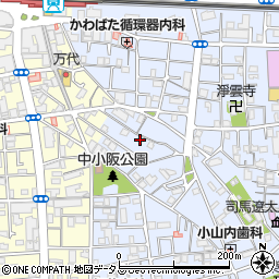 大阪府東大阪市下小阪1丁目14周辺の地図