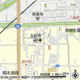 奈良県奈良市杏町350周辺の地図