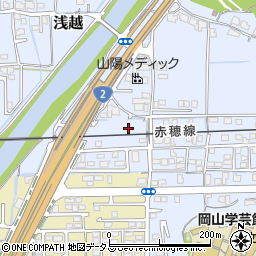 岡山県岡山市東区浅越791-2周辺の地図
