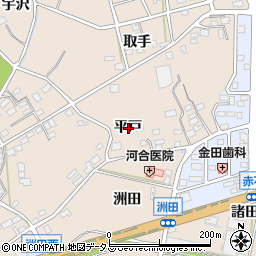 愛知県田原市加治町平戸周辺の地図