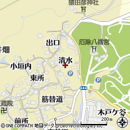 兵庫県神戸市須磨区多井畑（清水）周辺の地図