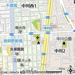 中川西公園周辺の地図