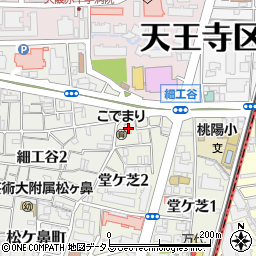 天王寺堂ヶ芝郵便局周辺の地図