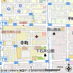 岡山県岡山市北区幸町4-21周辺の地図