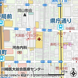 フェラガモ岡山天満屋周辺の地図