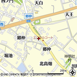愛知県田原市神戸町郷仲164周辺の地図