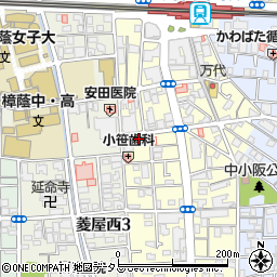 名鉄協商東大阪小阪本町１丁目駐車場周辺の地図