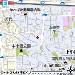 大阪府東大阪市下小阪1丁目10周辺の地図