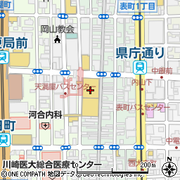株式会社天満屋　岡山店３階婦人服プレタポルテトゥービーシック周辺の地図