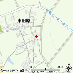 三重県名張市東田原2187周辺の地図